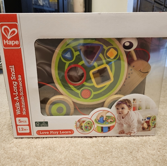 Lakeshore Shape Sorter Walk Along Snail Toy Toddler Baby - Picture 2 of 2